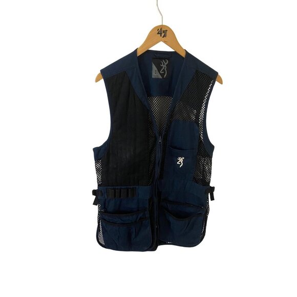 Browning Men's Right Trapper Nevy Blue Mesh Vest - Medium - Picture 1 of 14